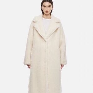 STAND STUDIO Women's Camille Cocoon Faux Fur Teddy Coat - Size Small (FR38)